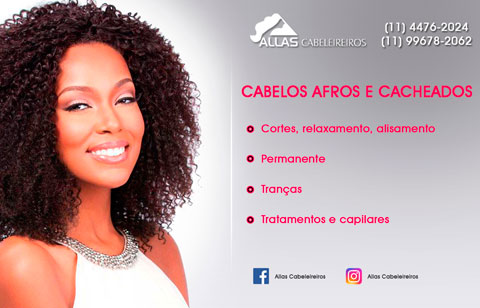 Cabelos afros e cacheados